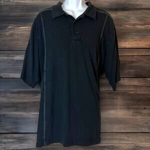 Cariloha Casual Soft Knit Bamboo Polo with Contrast Stitching GUC